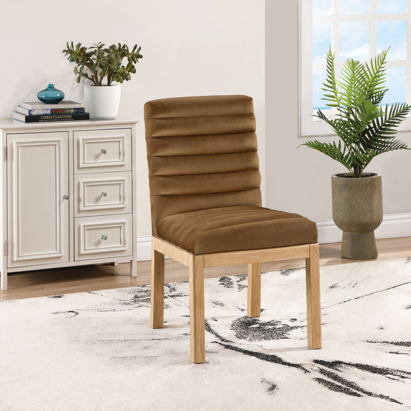 Evelyn Saddle Velvet Upholstered Dining Chair