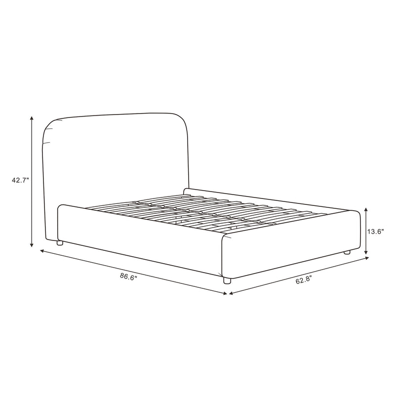 Flair - Rounded Upholstered Bed