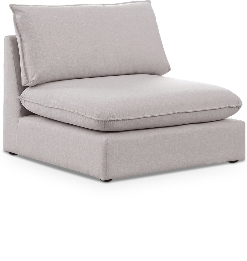 Mackenzie Linen Textured Fabric Upholstered Modular Armless Chair