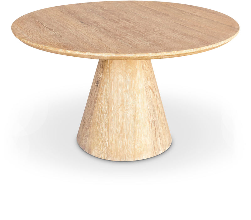 Linette 52" White Oak Wood Dining Table