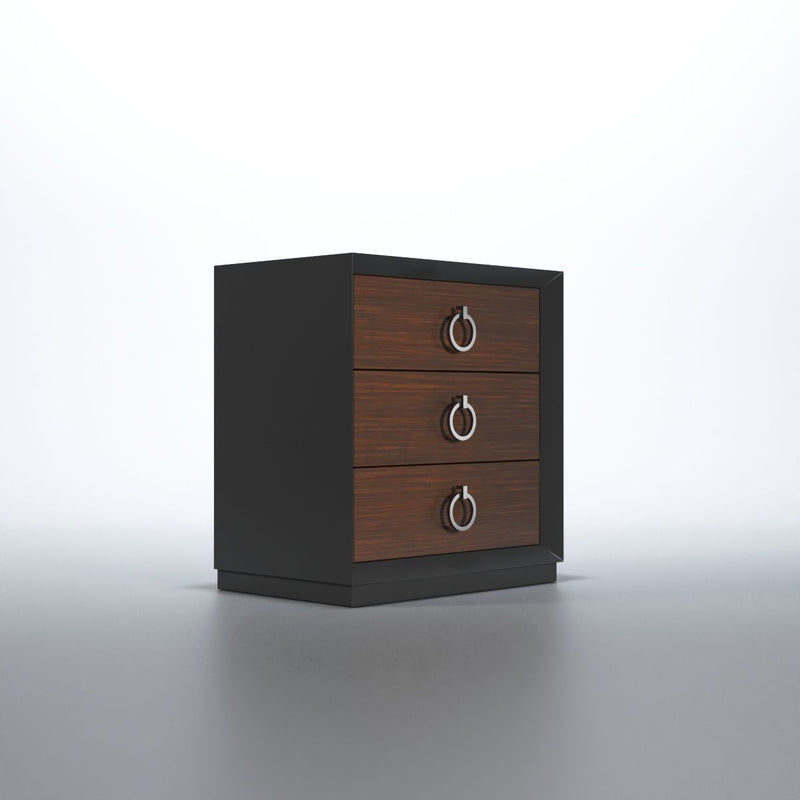 Emporio - Nightstand - Black / Dark Brown