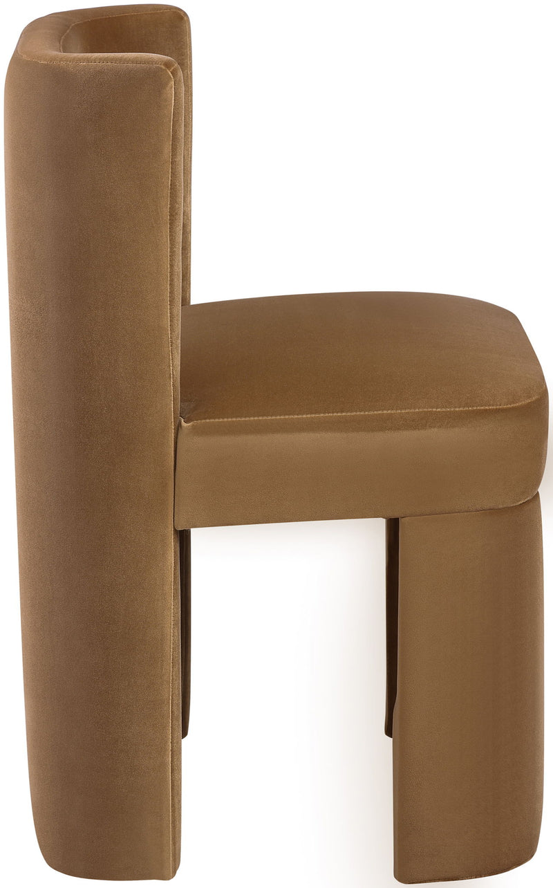 Zuno Saddle Velvet Upholstered Dining Chair