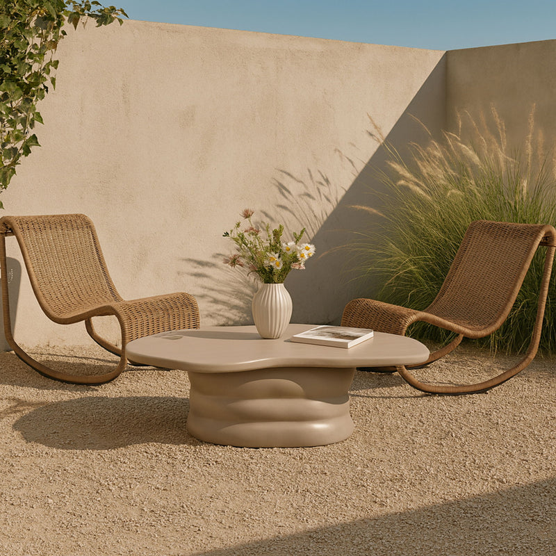 Branna Taupe Concrete Indoor/Outdoor Coffee Table