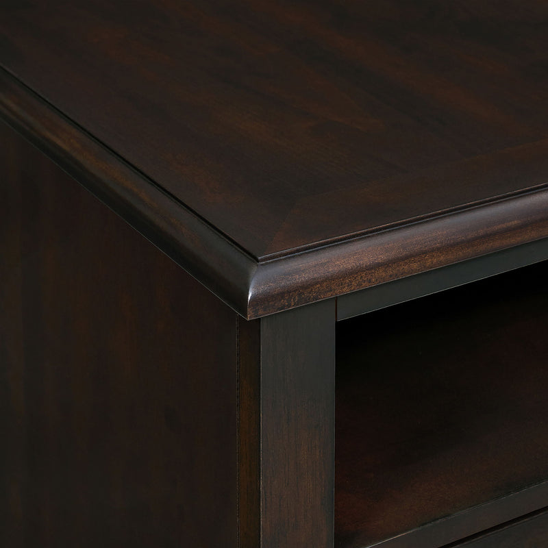 Wagner - Chairside Table With USB - Cherry