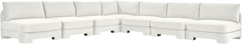 Hammond - Velvet Performance Fabric Upholstered 7 Piece Armless Sectional