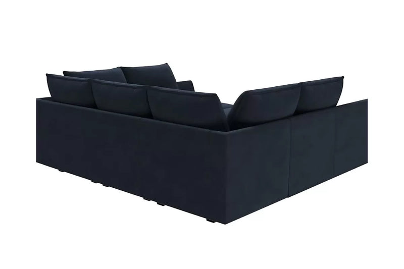 Sereno 9-Piece Velvet Modular Sleeper Sectional With Storage Seat