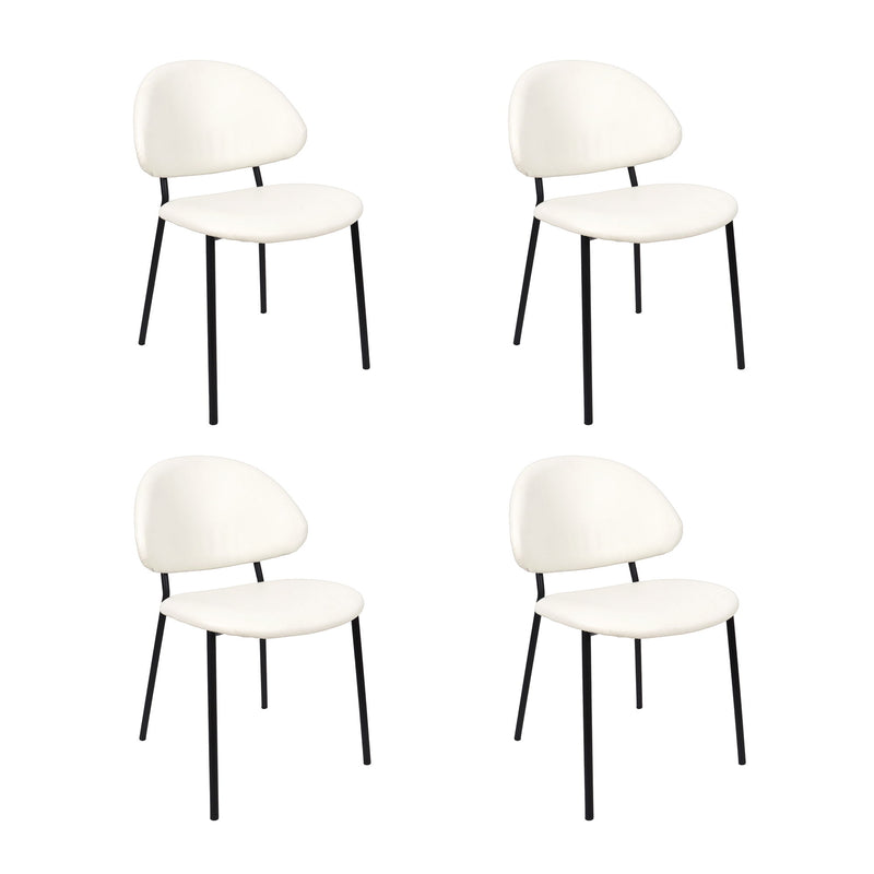 Manhattan Haven - Vegan Leather Metal Side Chair (Set of 4)