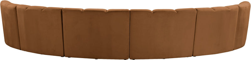 Infinity 174" Saddle Velvet Upholstered 6pc. Modular Sectional