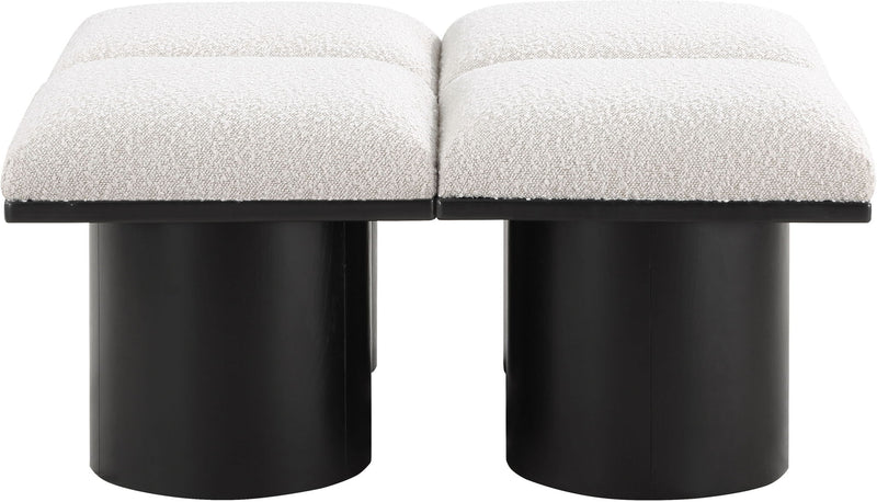 Pavilion - 4 Piece Modular Bench With Black Base