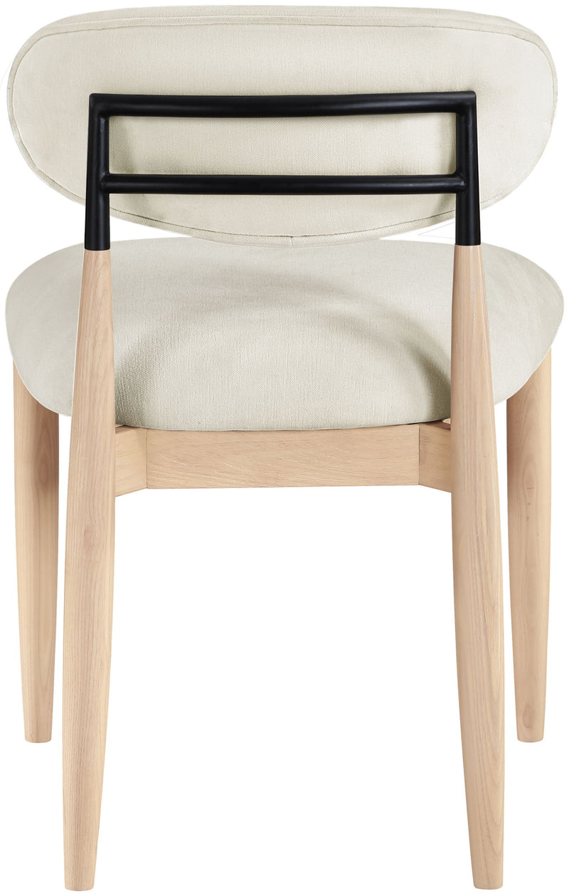 Riccio Cream Performance Fabric Upholstered Dining Side Chair