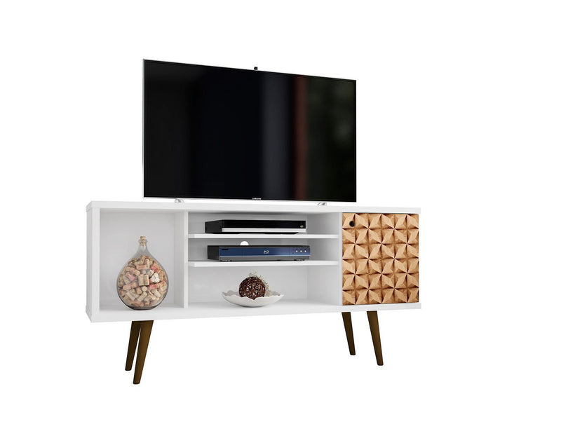 Manhattan Liberty - 53" TV Stand With White Frame