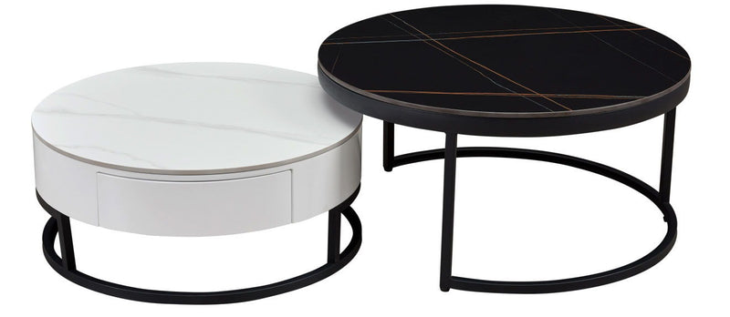 B038 - Coffee Table - White / Black