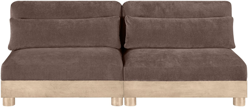 Turin - Chenille Fabric Upholstered Modular Sectional - Brown