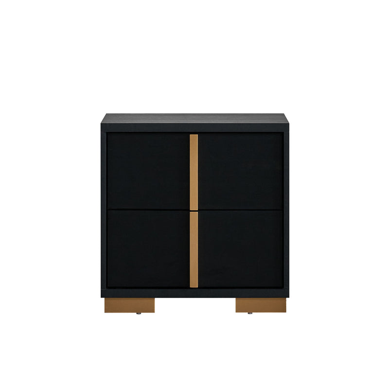 Steeler - Nightstand - Black / Gold