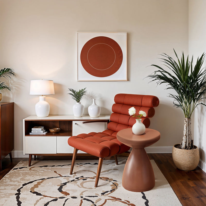 Anika Terracotta Iron End Table