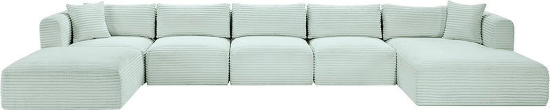 Shaggy - 6 Piece Modular Sectional With Chaise And Ottoman