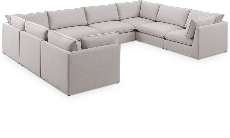 Mackenzie Linen Textured Fabric Upholstered Modular Sectional