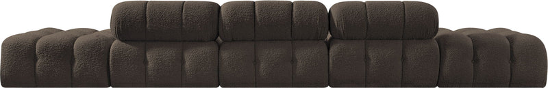 Ames - 5 Piece Boucle Upholstered Modular Sofa With 2 Armless Seats
