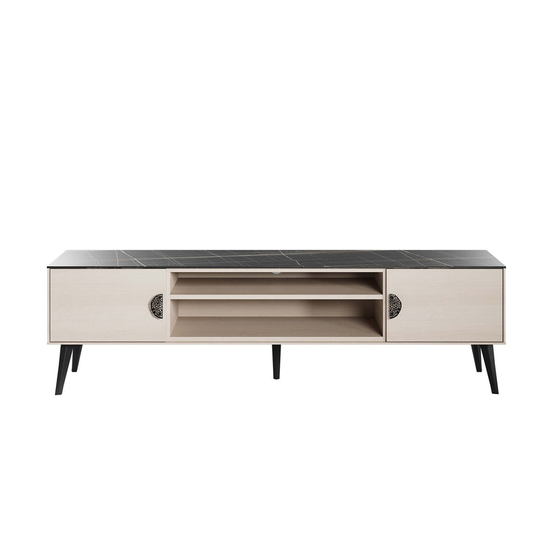 Manhattan Haley - TV Stand - Black Marble
