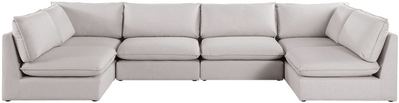 Mackenzie Linen Textured Fabric Upholstered Modular Sectional