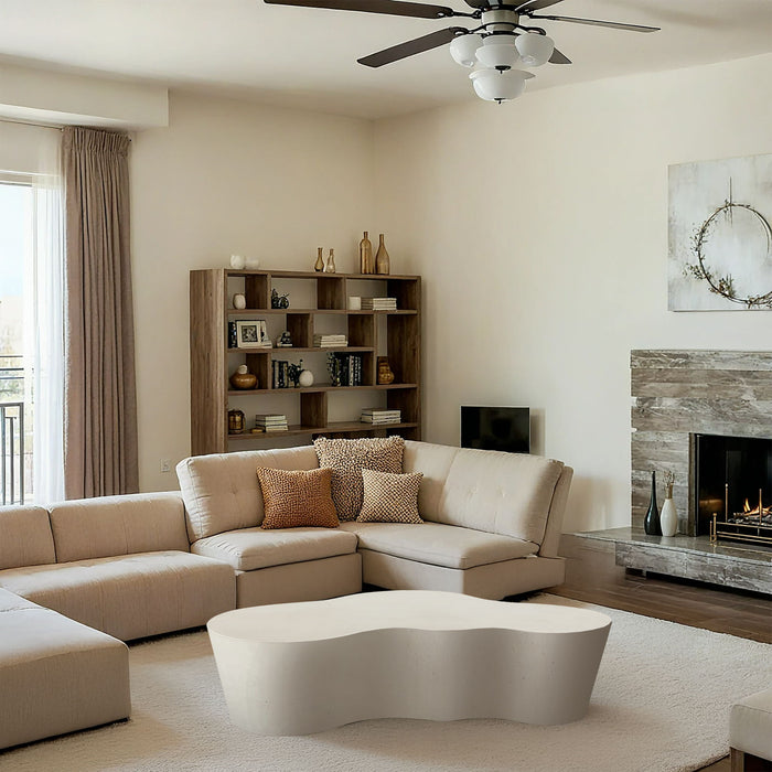 Monza Cream Concrete And Fiberglass Indoor / Outdoor Coffee Table