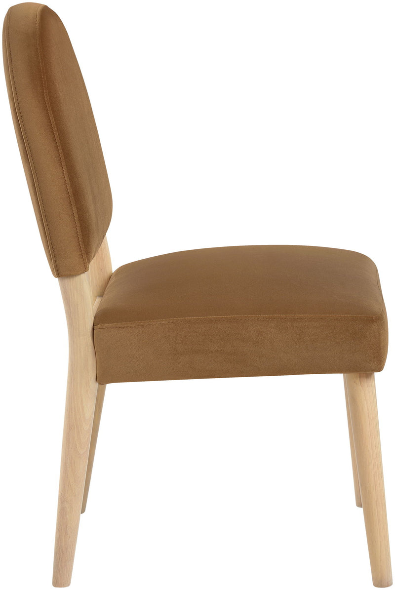 Varinelle Saddle Velvet Performance Fabric Upholstered Dining Chair