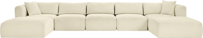 Shaggy - 7 Piece Modular Sectional With 2 Ottomans