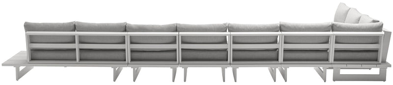 Maldives - 7 Piece Water Resistant Outdoor Patio Modular Sectional With White Base