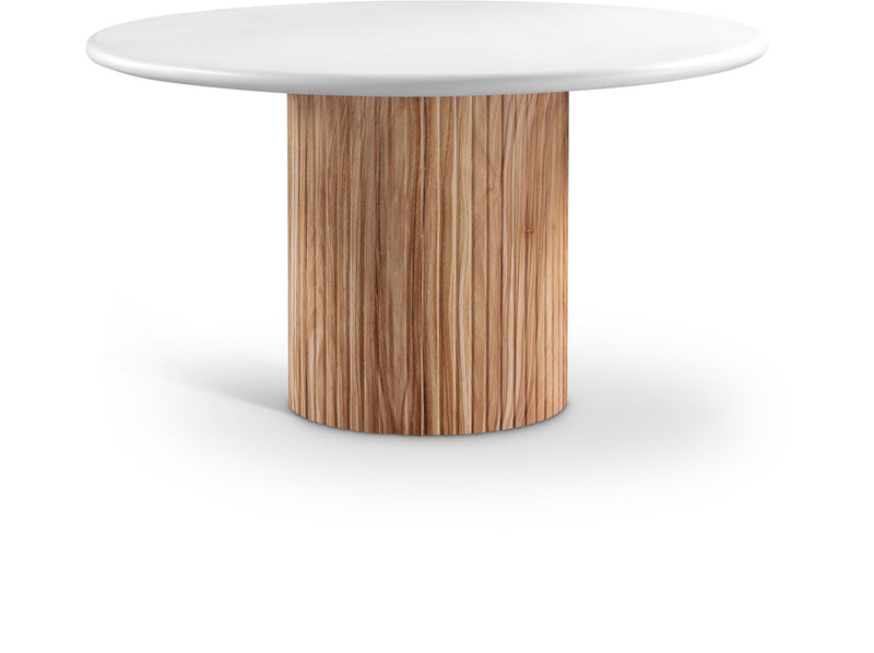 Sanremo 53" White Finished Concrete Indoor / Outdoor Dining Table