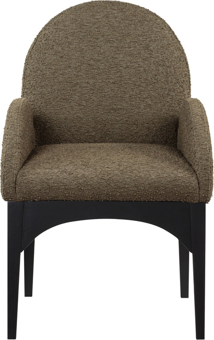 Waldorf - Boucle Dining Arm Chair With Black Legs
