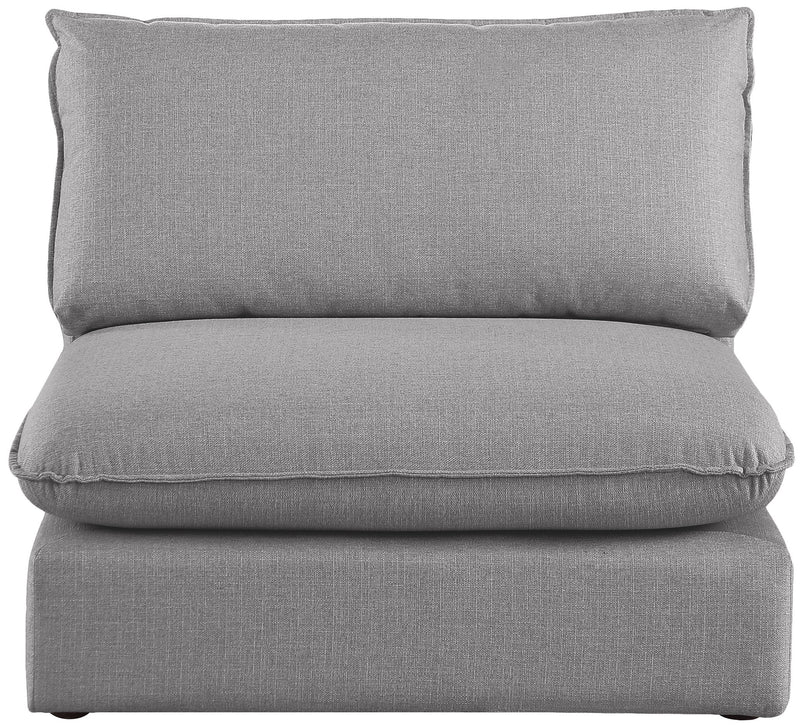 Mackenzie Linen Textured Fabric Upholstered Modular Armless Chair
