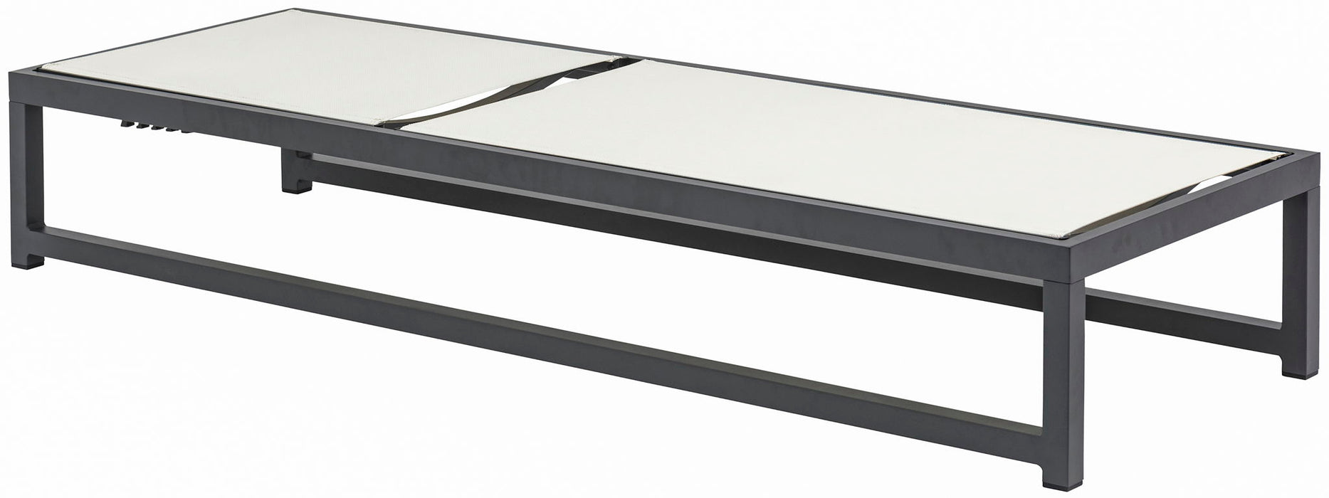 Maldives - Water Resistant Outdoor Patio Adjustable Sun Chaise Lounge Chair With Gray Base