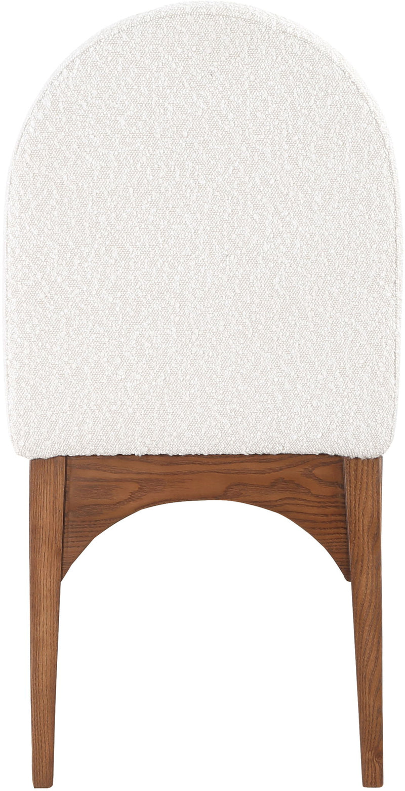 Waldorf - Boucle Dining Side Chair With Brown Legs
