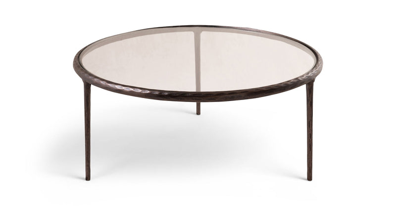 Evren - Glass Top And Aluminum Base Coffee Table