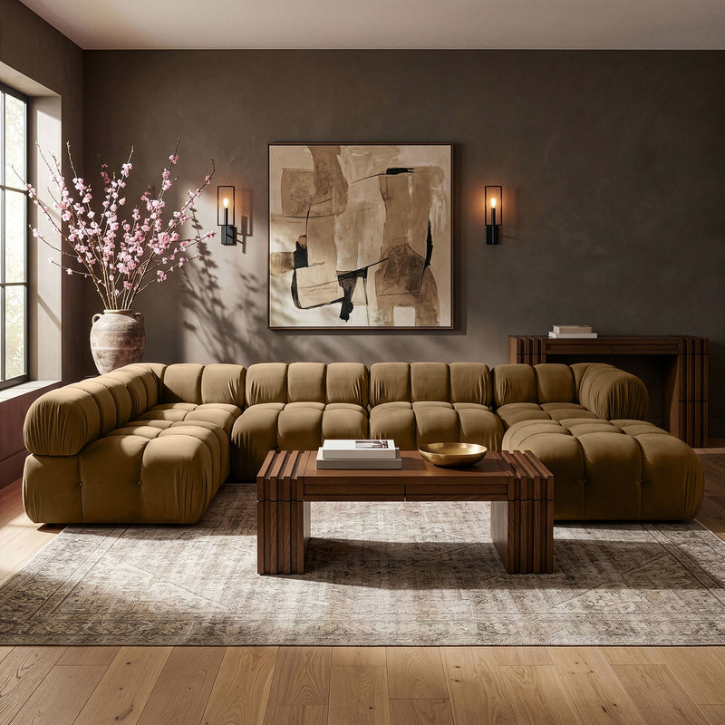 Orin - 6 Piece Modular Sectional (3 Modular Chairs, 2 Corner Chairs & Ottoman)