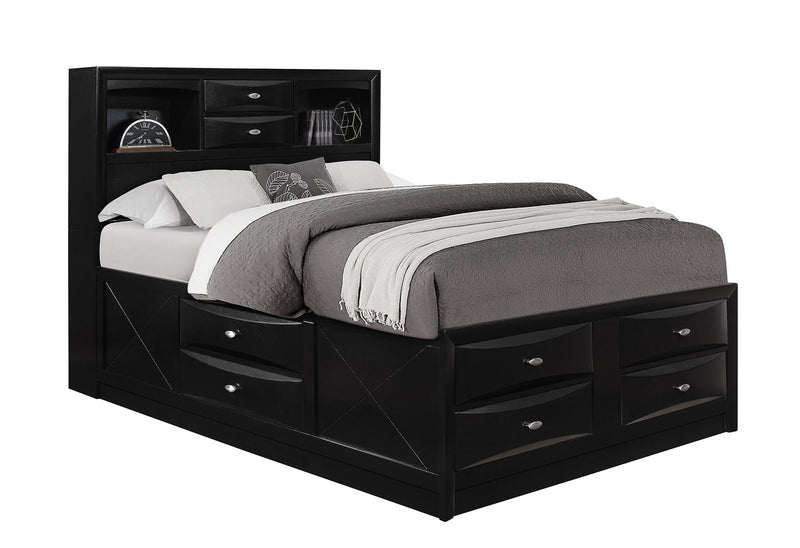 Linda - 5 Piece King Bedroom Set - Black