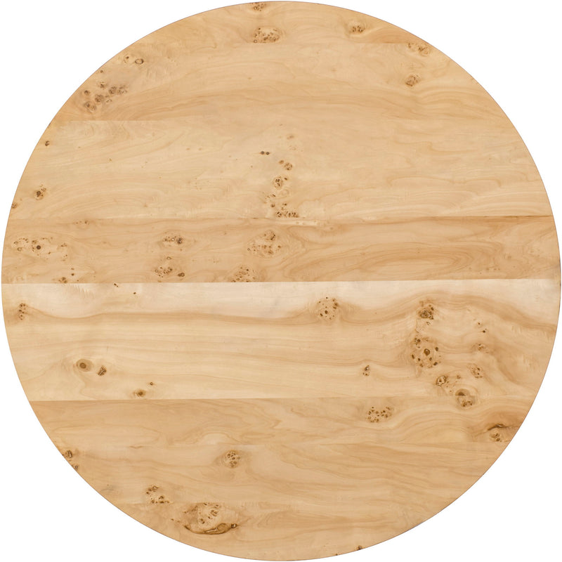 Linette 52" Natural Burl Wood Dining Table