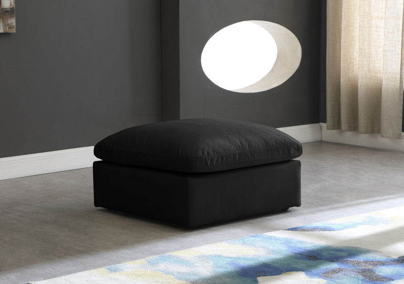 Plush Standard Comfort Velvet Upholstered Modular Ottoman