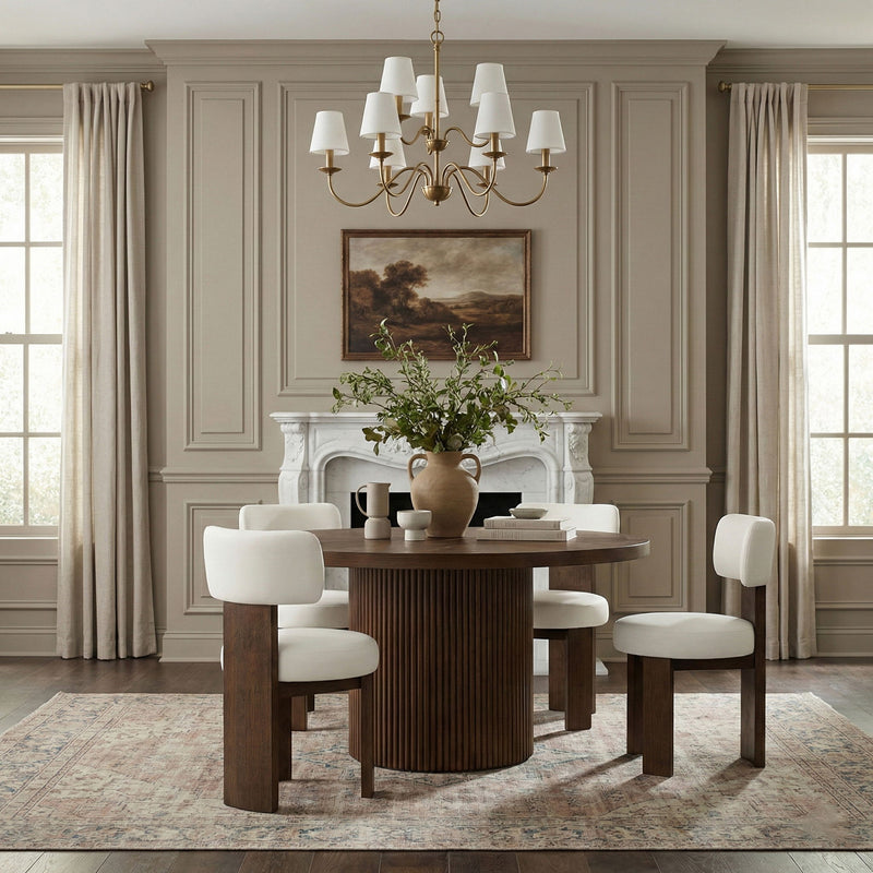Atelier - Vegan Leather Upholstered Dining Chair (Set of 2) - Painted Brown Frame