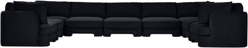 Hammond - Velvet Performance Fabric Upholstered 9 Piece Sectional