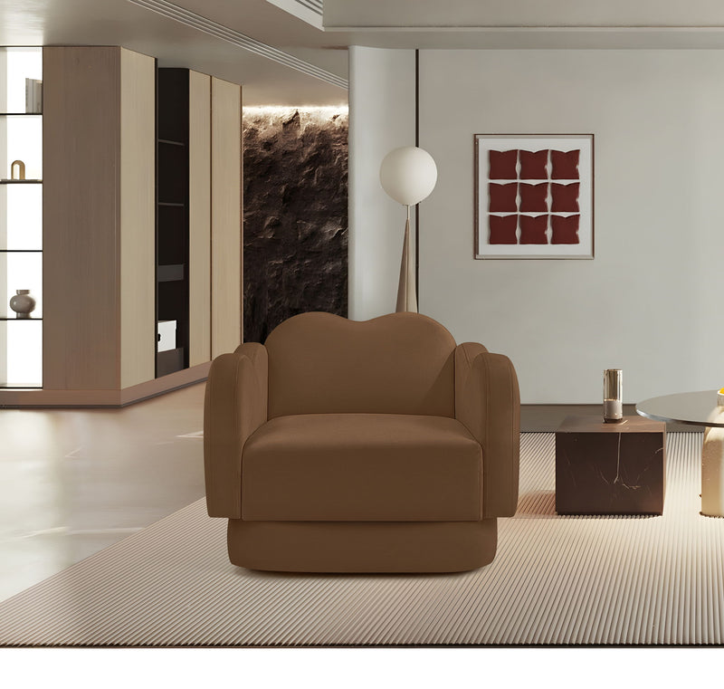 Bloom Saddle Velvet Upholstered Chair