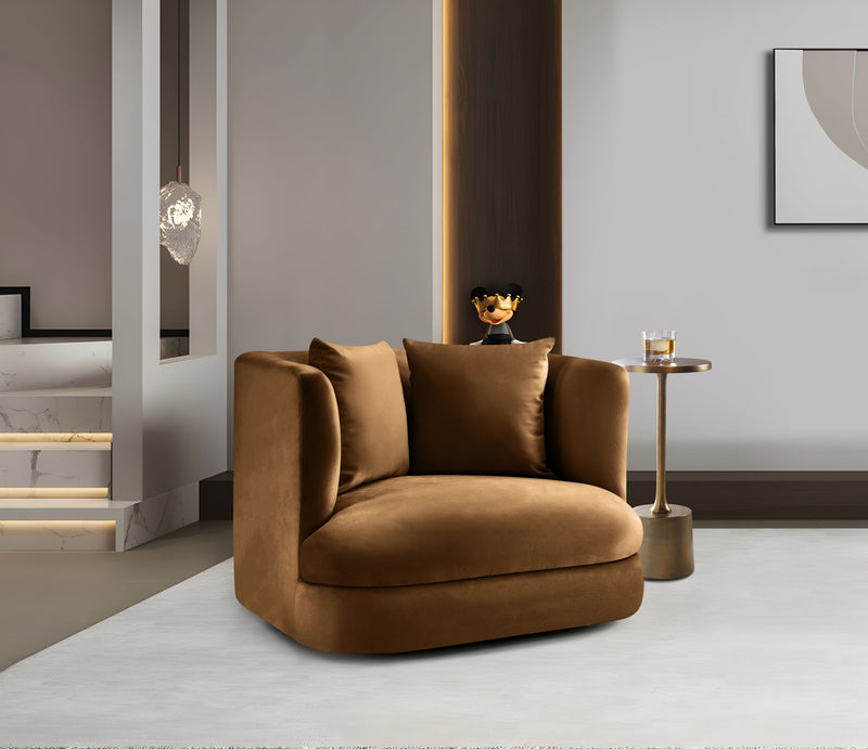 Alder Saddle Velvet Upholstered Chair