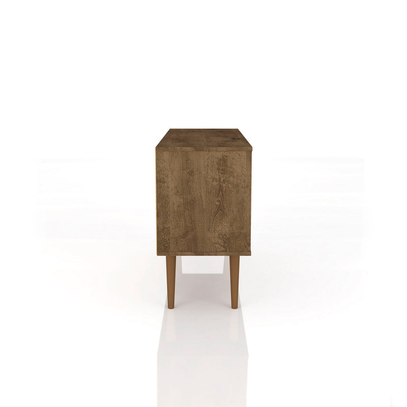 Manhattan Liberty - TV Stand With Rustic Brown Frame