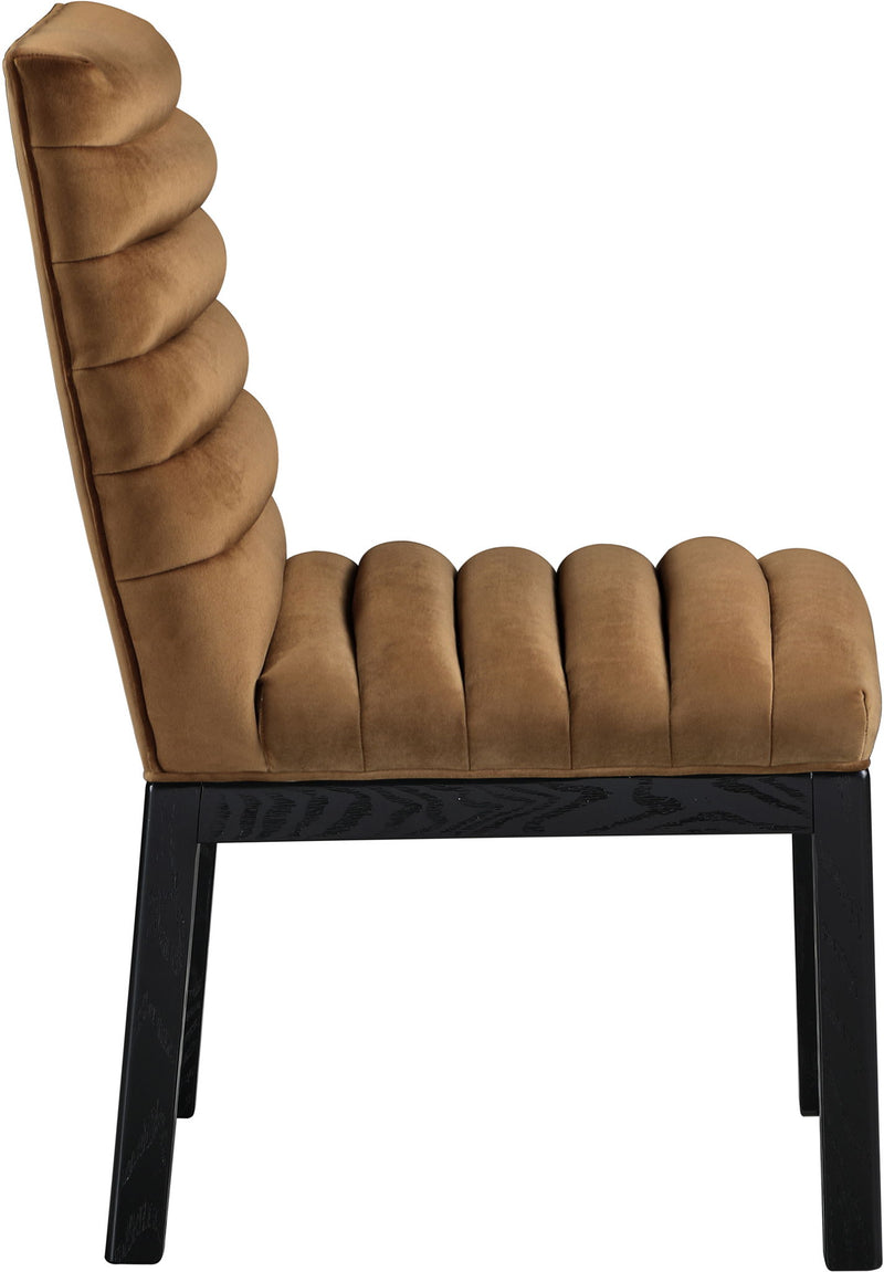 Evelyn Saddle Velvet Upholstered Dining Chair