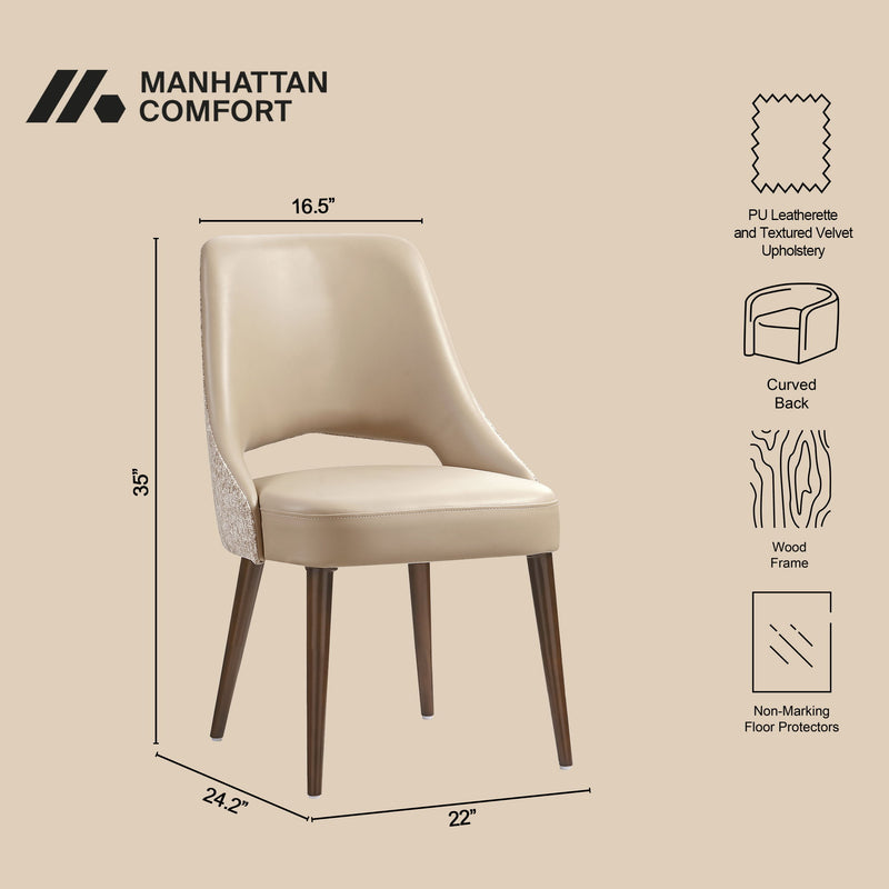Manhattan Liora - Wood Upholstered Side Chair (Set of 2)