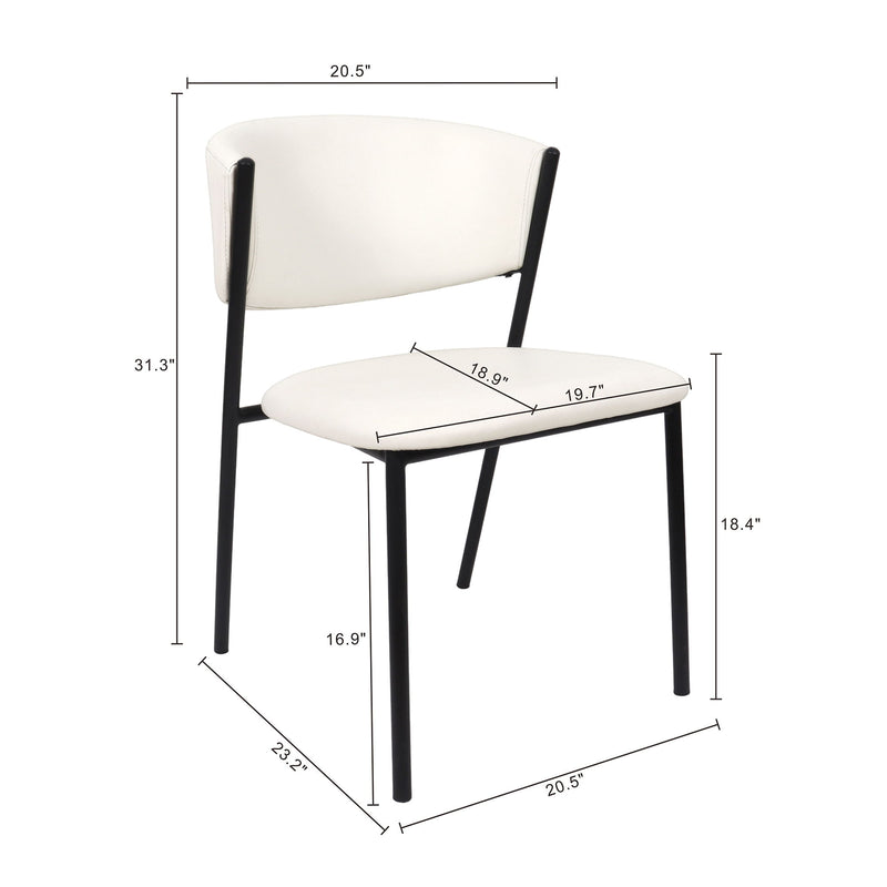 Manhattan Drift - Vegan Leather Metal Side Chair (Set of 4)