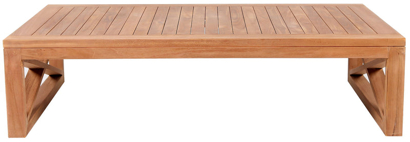 Anguilla Natural Teak Wood Outdoor Patio Coffee Table