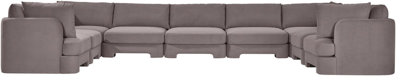 Hammond - Velvet Performance Fabric Upholstered 9 Piece Sectional