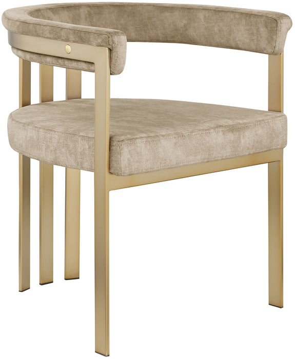 Marcello Beige Velvet Upholstered Dining Chair