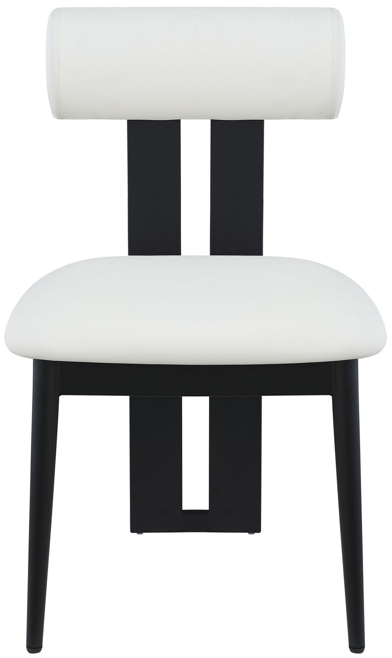 Dario - Faux Leather Dining Chair With Black Frame (Set of 2)